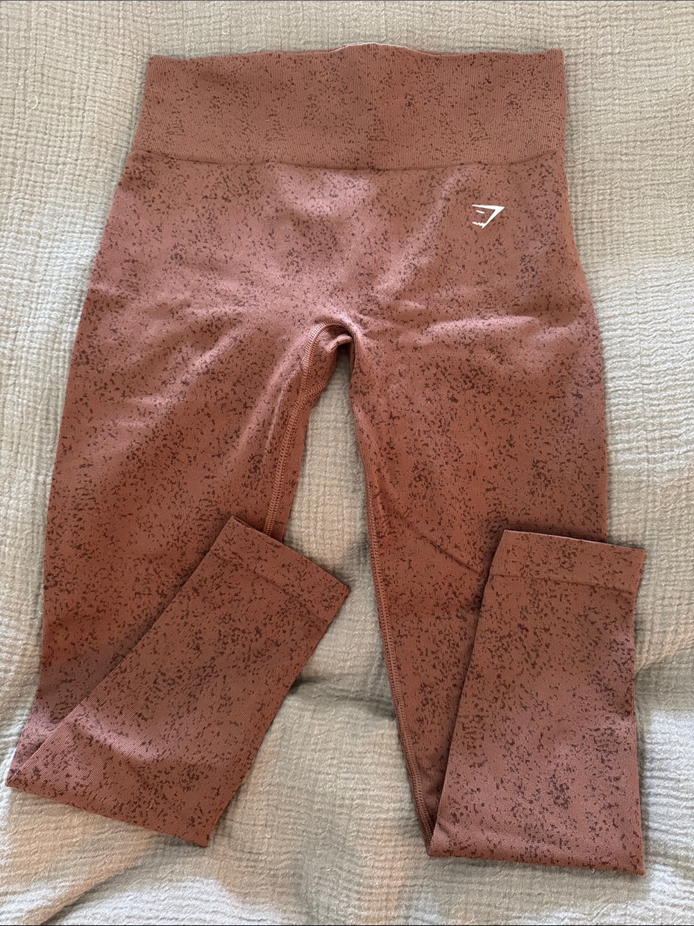 Gymshark Girls' Rust Speckle High-Rise Leggings